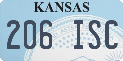 KS license plate 206ISC