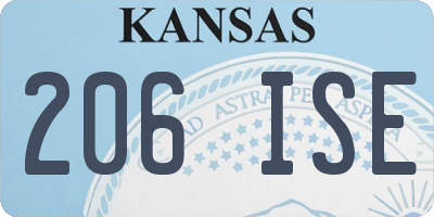 KS license plate 206ISE