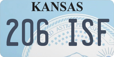 KS license plate 206ISF