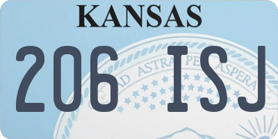 KS license plate 206ISJ