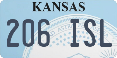 KS license plate 206ISL