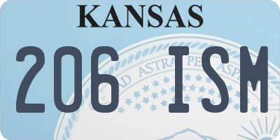 KS license plate 206ISM