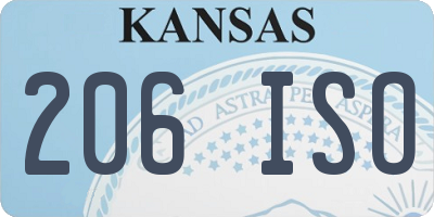 KS license plate 206ISO