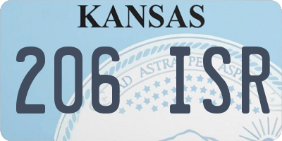 KS license plate 206ISR