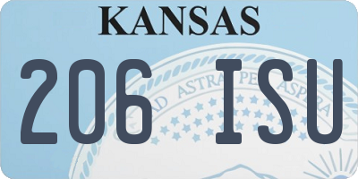 KS license plate 206ISU
