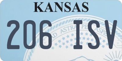 KS license plate 206ISV
