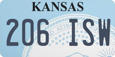 KS license plate 206ISW