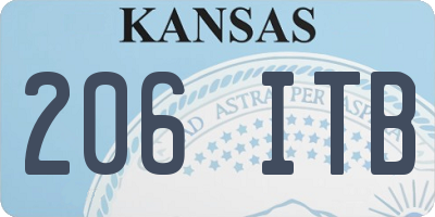 KS license plate 206ITB