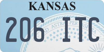 KS license plate 206ITC