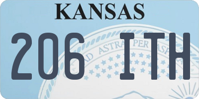 KS license plate 206ITH