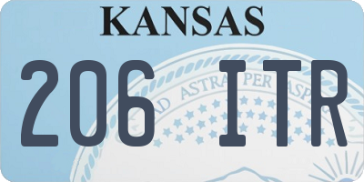 KS license plate 206ITR