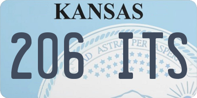 KS license plate 206ITS