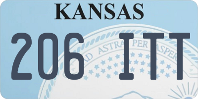 KS license plate 206ITT