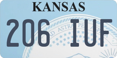 KS license plate 206IUF