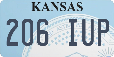 KS license plate 206IUP