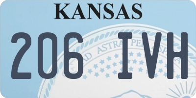 KS license plate 206IVH