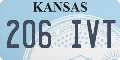 KS license plate 206IVT