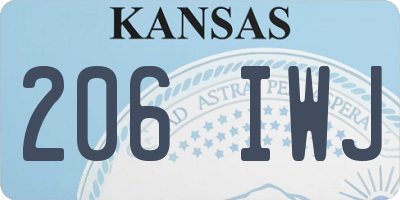 KS license plate 206IWJ