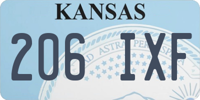 KS license plate 206IXF
