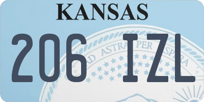 KS license plate 206IZL