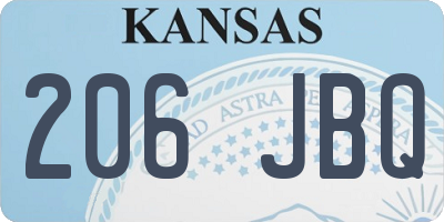 KS license plate 206JBQ