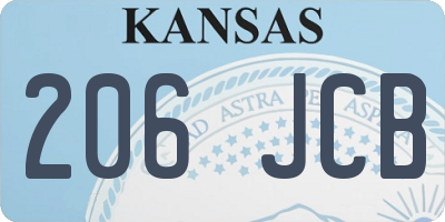 KS license plate 206JCB