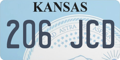 KS license plate 206JCD