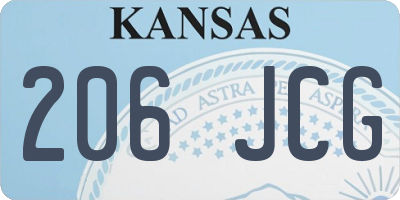 KS license plate 206JCG