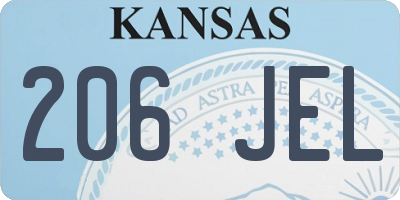 KS license plate 206JEL