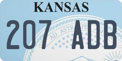 KS license plate 207ADB