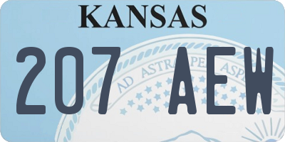 KS license plate 207AEW