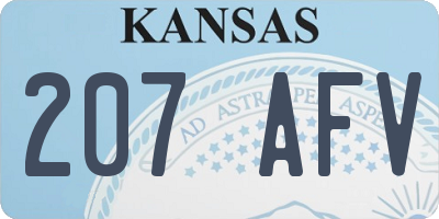 KS license plate 207AFV