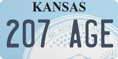 KS license plate 207AGE