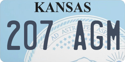 KS license plate 207AGM