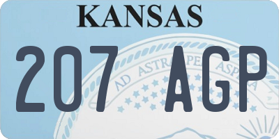KS license plate 207AGP
