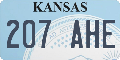 KS license plate 207AHE
