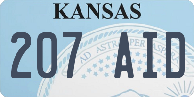 KS license plate 207AID