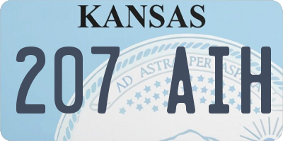 KS license plate 207AIH
