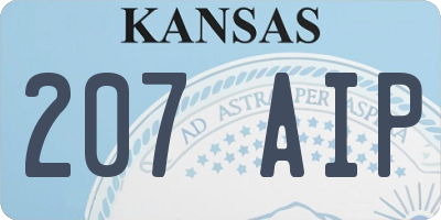 KS license plate 207AIP
