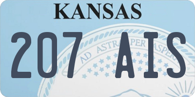 KS license plate 207AIS