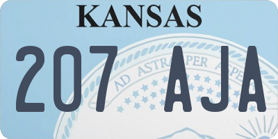KS license plate 207AJA