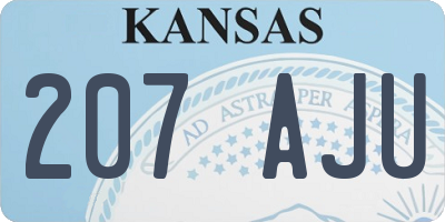 KS license plate 207AJU