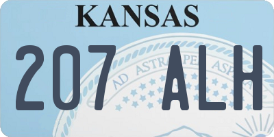 KS license plate 207ALH