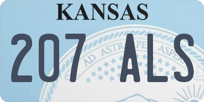 KS license plate 207ALS