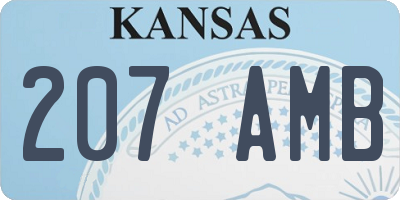 KS license plate 207AMB