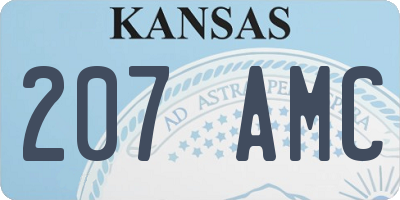 KS license plate 207AMC