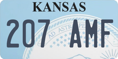 KS license plate 207AMF