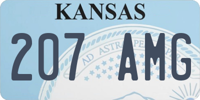 KS license plate 207AMG