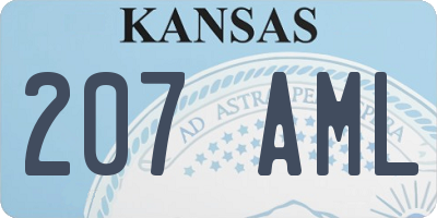 KS license plate 207AML