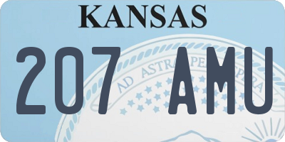 KS license plate 207AMU